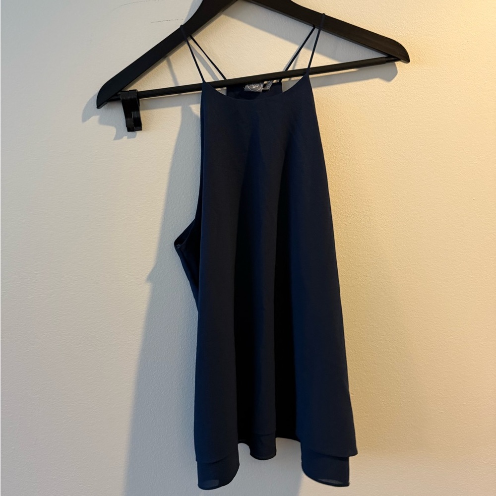 Elegant Navy Blue Women's Tank